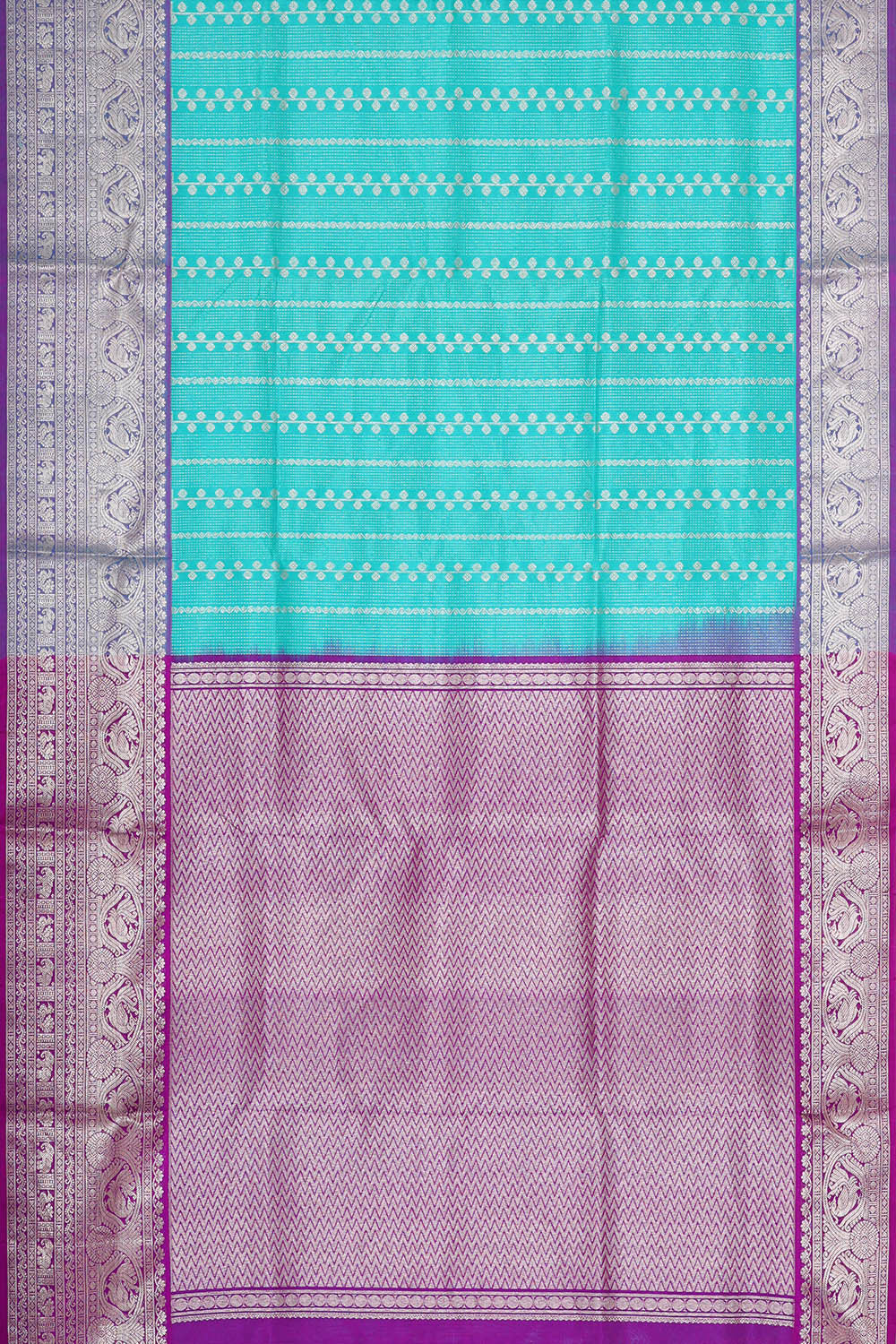Image of Venkatagiri Silk Light Blue Saree