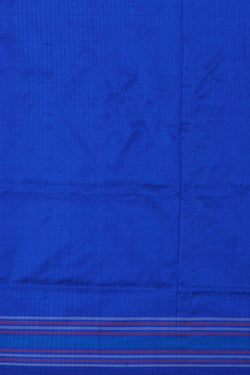 Image of Ikat Silk Royal Blue Saree