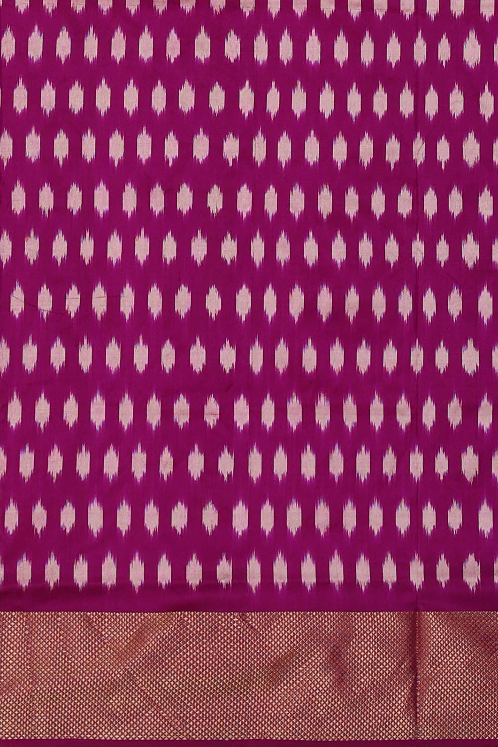 Ikat Silk Magenta Saree