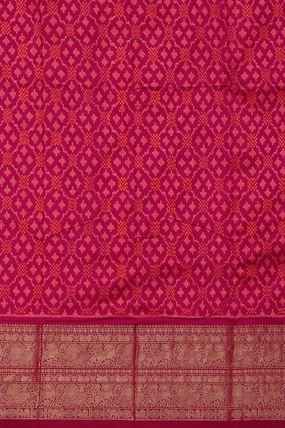 Image of Kanchi Ikat Pink Saree