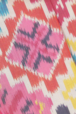 Image of Kanchi Ikat Multicolour Saree