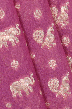 Image of Banarasi Georgette Onion Pink Saree