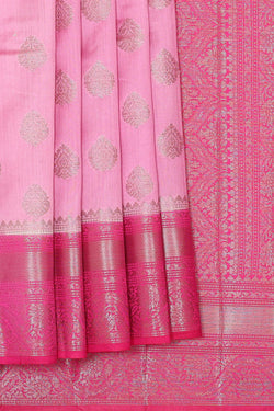 Image of Banarasi Chiniya Silk Soft Pink Saree