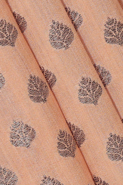 Image of Banarasi Chiniya Silk Light Peach Saree