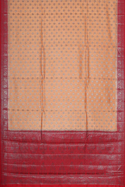 Image of Banarasi Chiniya Silk Light Peach Saree