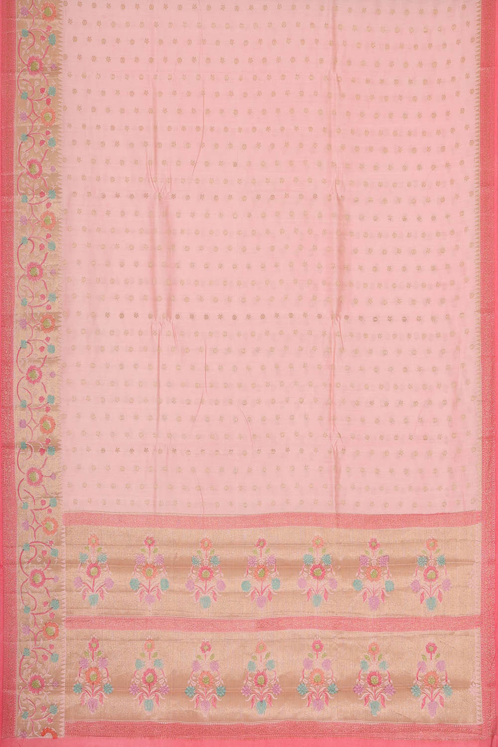 Banarasi Chiniya Silk Light Peach Saree