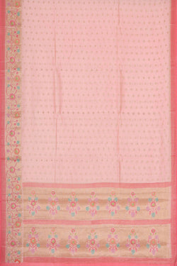 Image of Banarasi Chiniya Silk Light Peach Saree