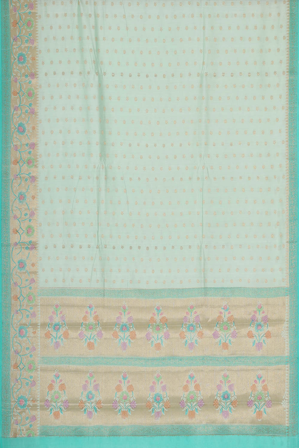 Banarasi Chiniya Silk Ice Blue Saree