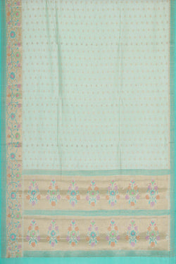 Image of Banarasi Chiniya Silk Ice Blue Saree