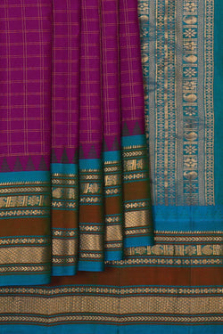 Image of Gadwal Silk Magenta Saree