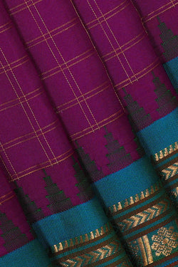 Image of Gadwal Silk Magenta Saree