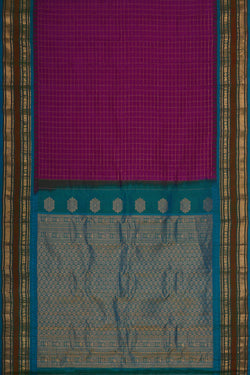 Image of Gadwal Silk Magenta Saree