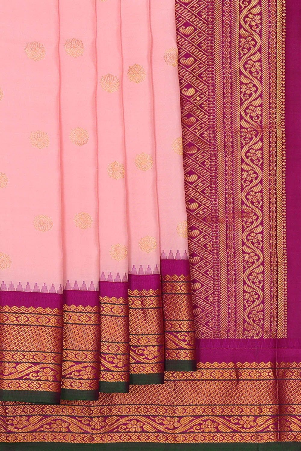 Gadwal Silk Soft Pink Saree