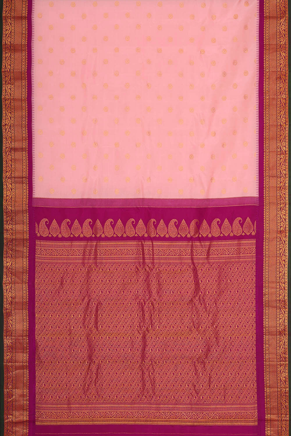 Gadwal Silk Soft Pink Saree