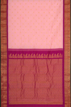 Image of Gadwal Silk Soft Pink Saree