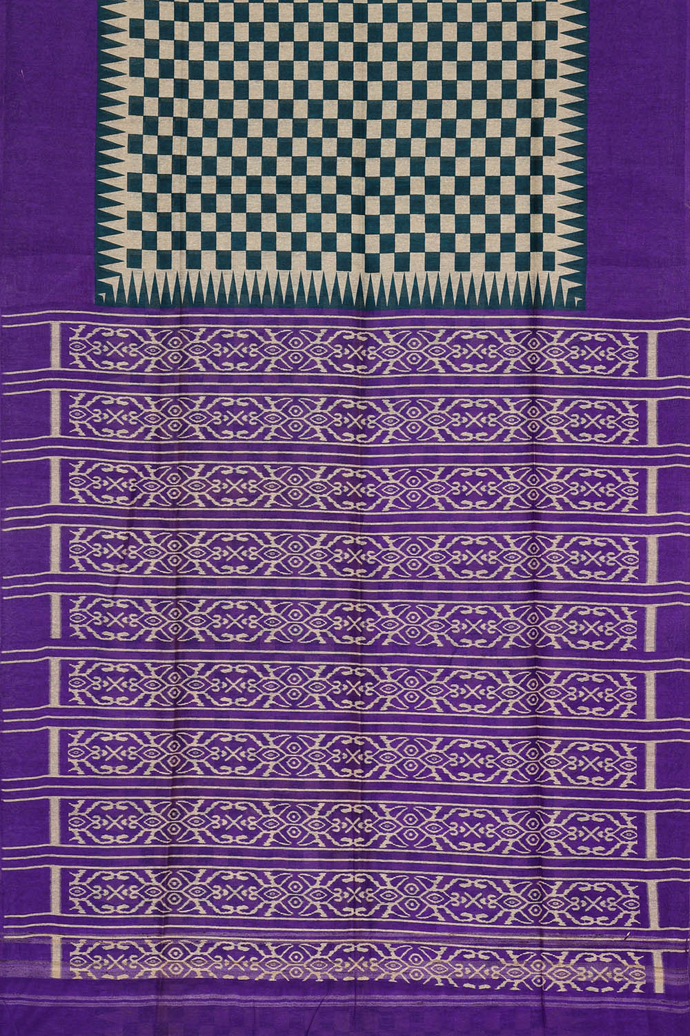 Image of Moonga Tussar Silk Cream Saree