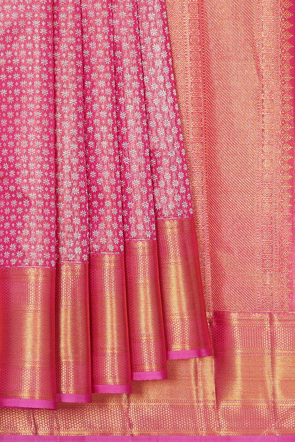 Kanchipattu Pink Tissue Brocade Saree