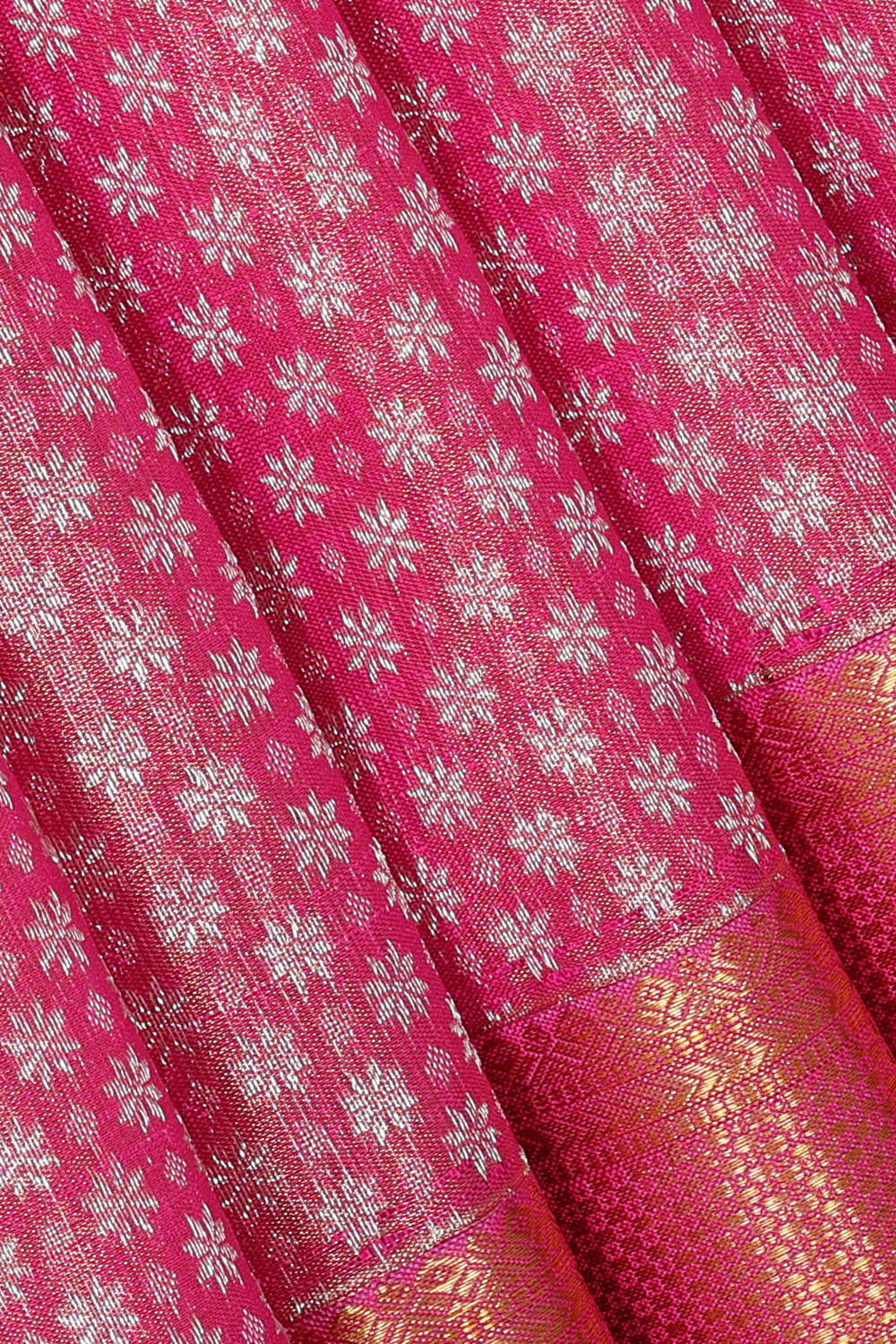 Kanchipattu Pink Tissue Brocade Saree