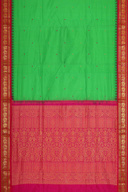 Image of Narayanpet Silk Green Saree