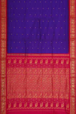 Image of Narayanpet Silk Violet Blue Saree