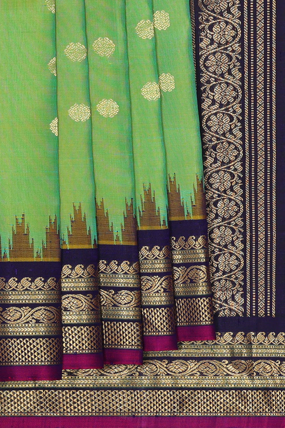 Gadwal Silk Light Green Saree