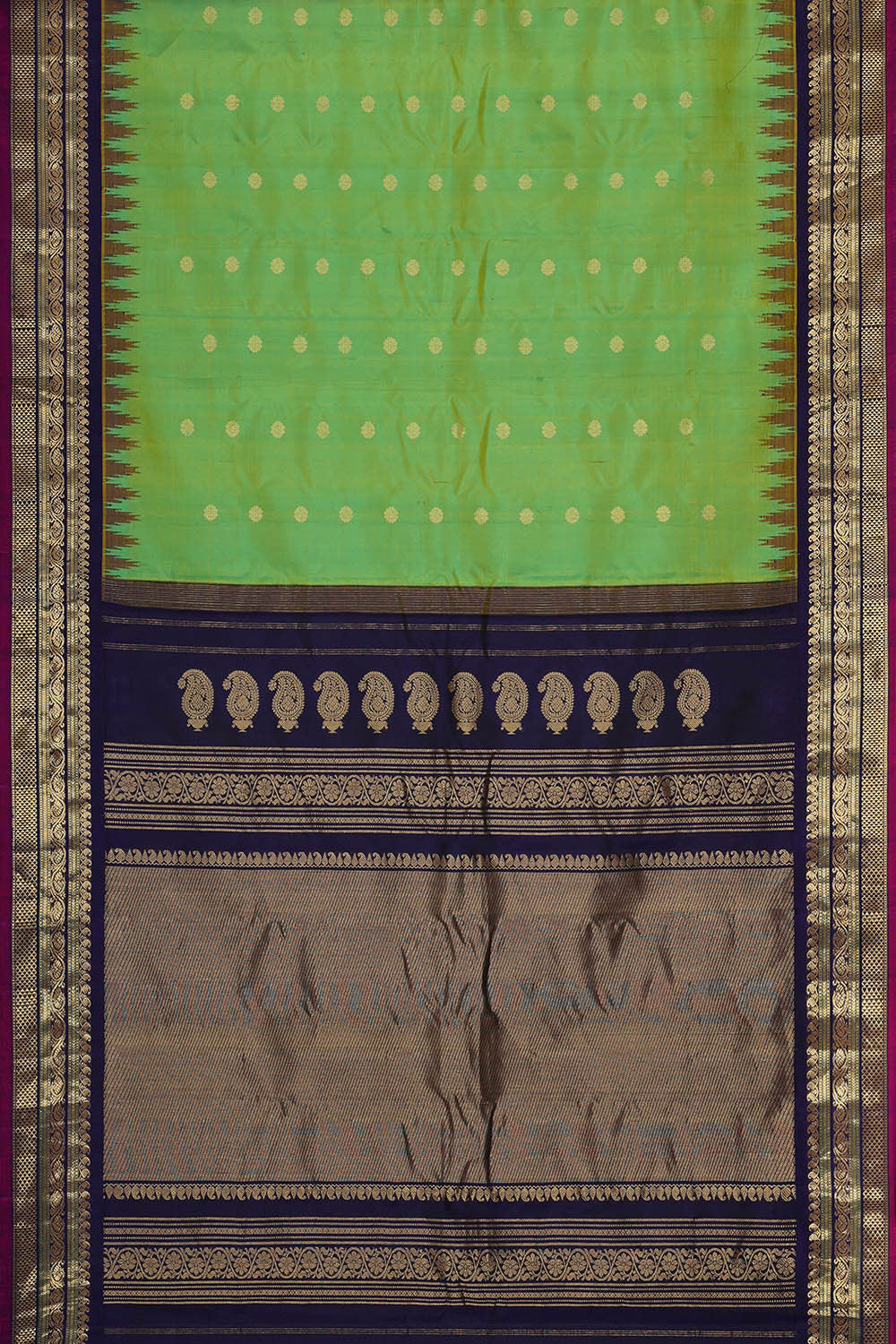 Gadwal Silk Light Green Saree