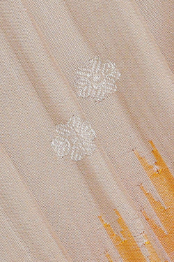 Image of Gadwal Silk Cream Saree