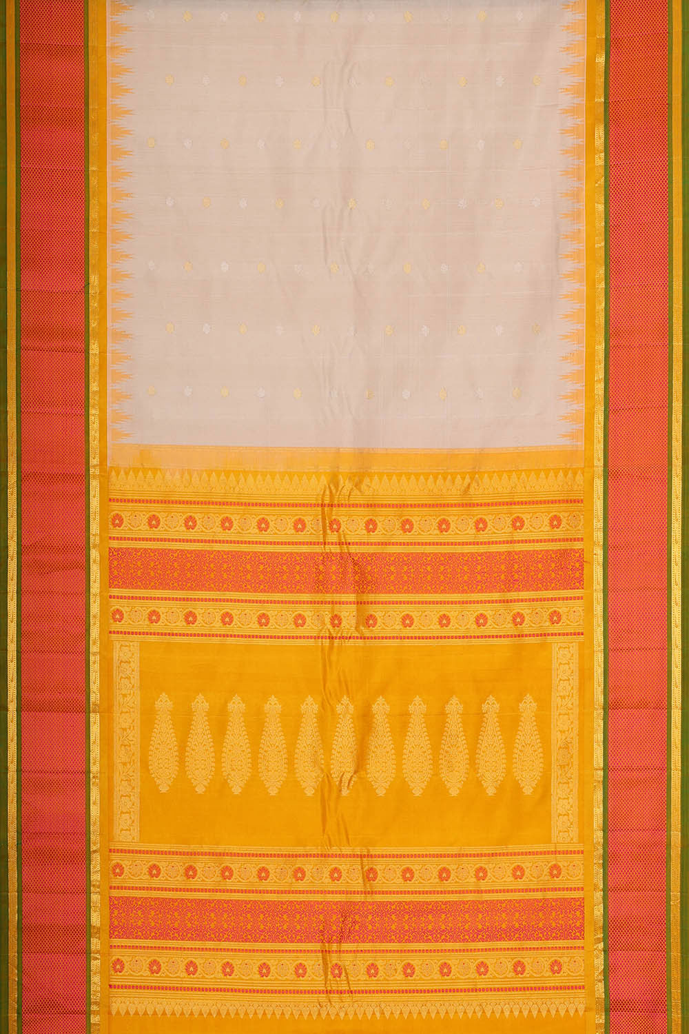 Gadwal Silk Cream Saree