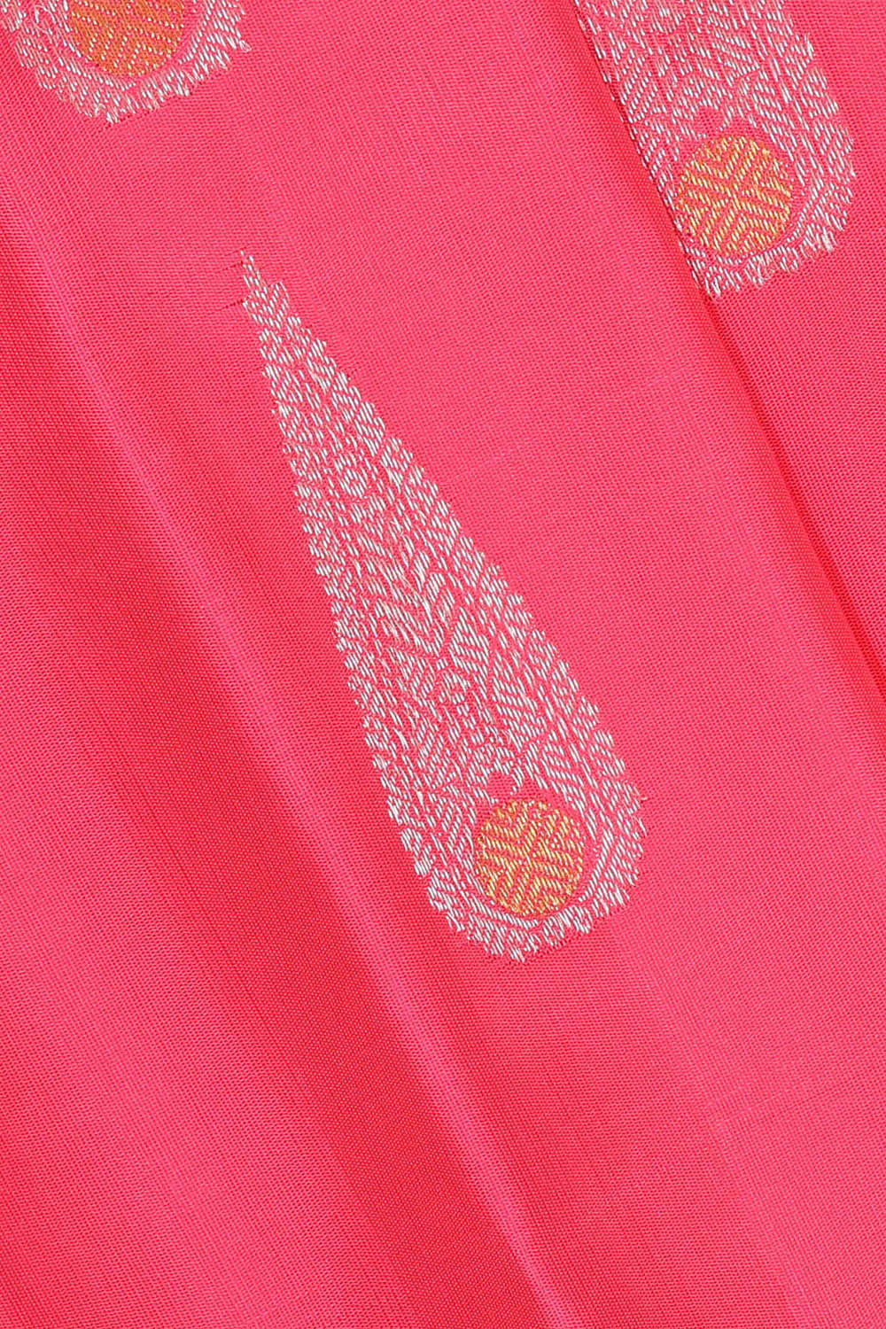 Image of Gadwal Silk Peach Pink Saree