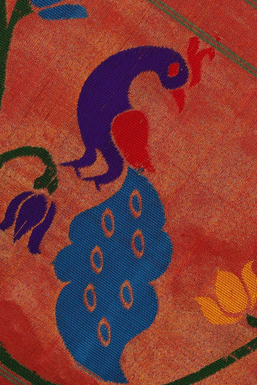Image of Mustard-Yellow Paithani Silk Saree