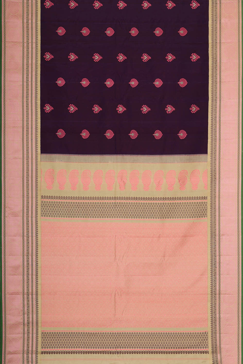 Gadwal Silk Violet Saree