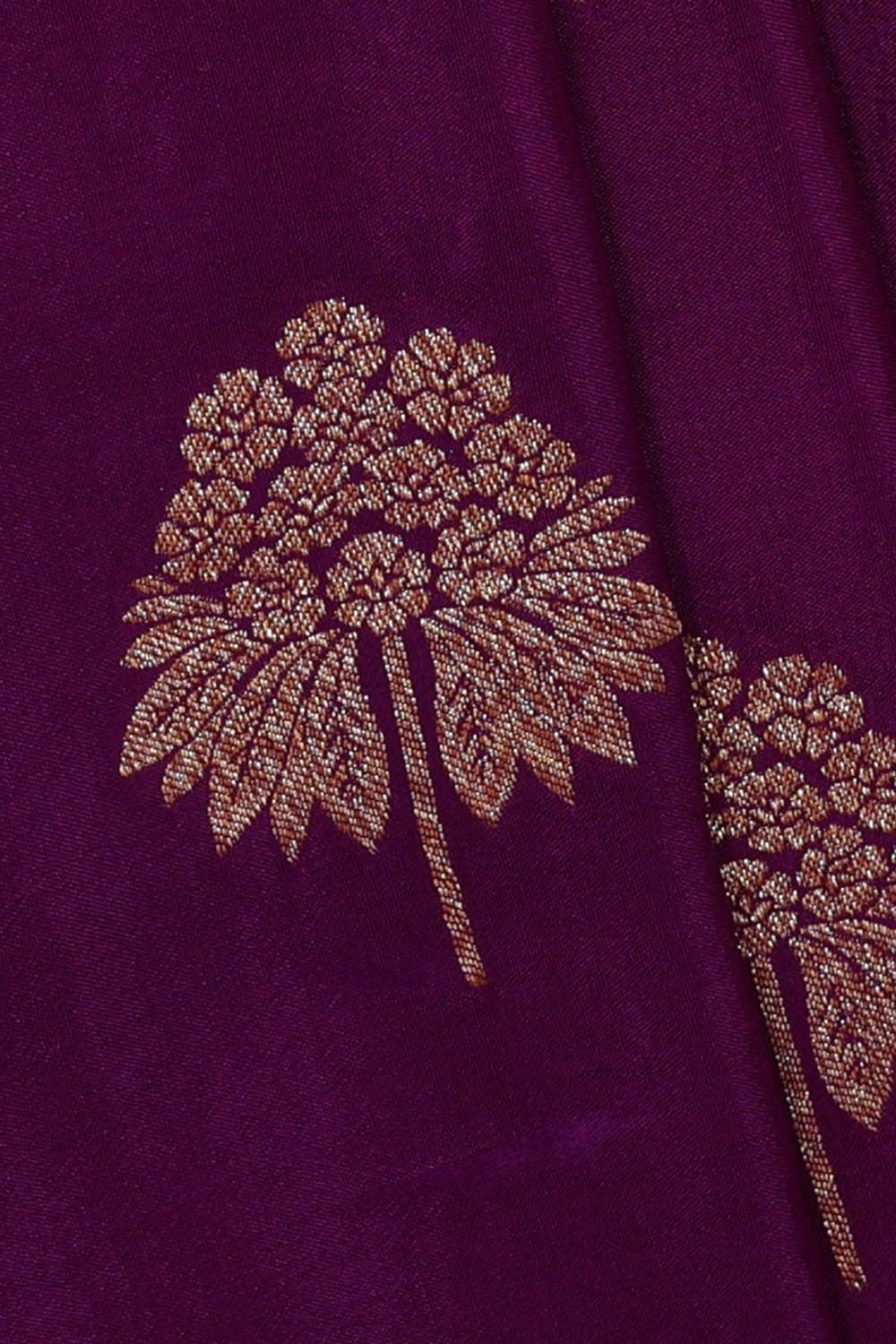 Banarasi Crepe Purple Saree