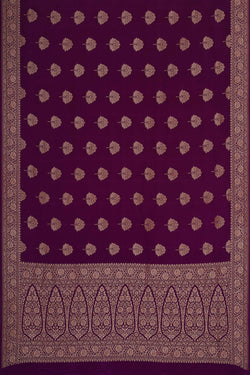 Image of Banarasi Crepe Purple Saree