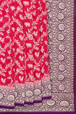 Image of Banarasi Georgette Red Saree