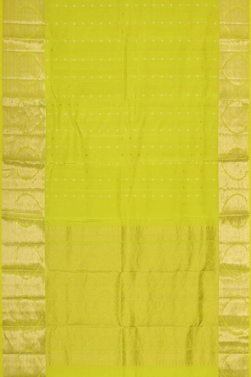 Kanchipattu Lemon Green Brocade Saree