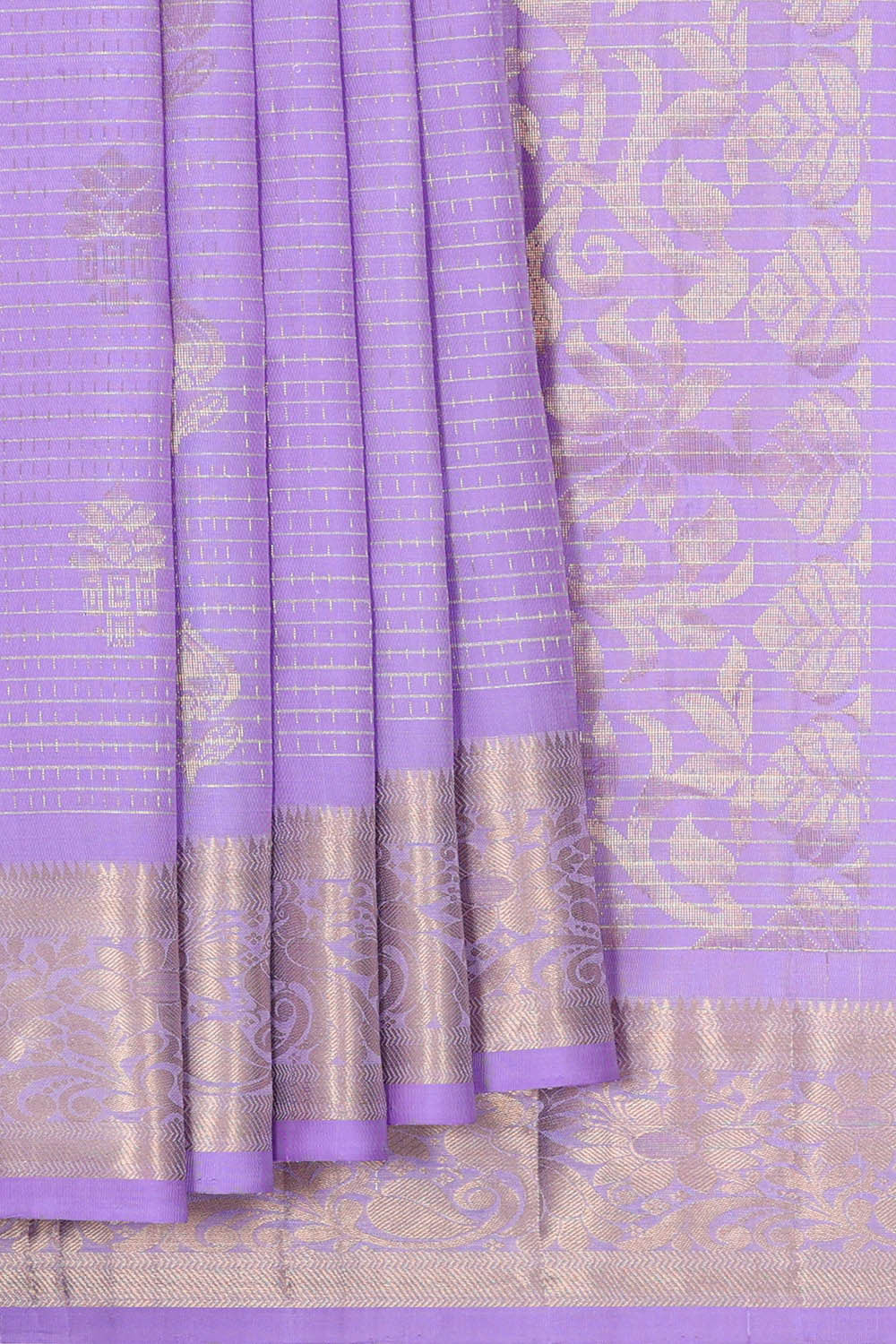 Kanchipattu Lavender Brocade Saree