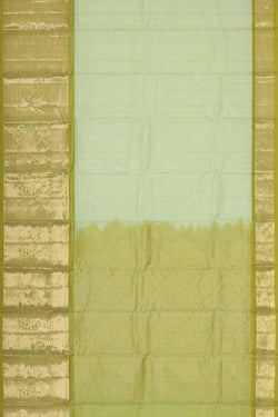 Image of Kanchipattu Light Mint Green Brocade Saree