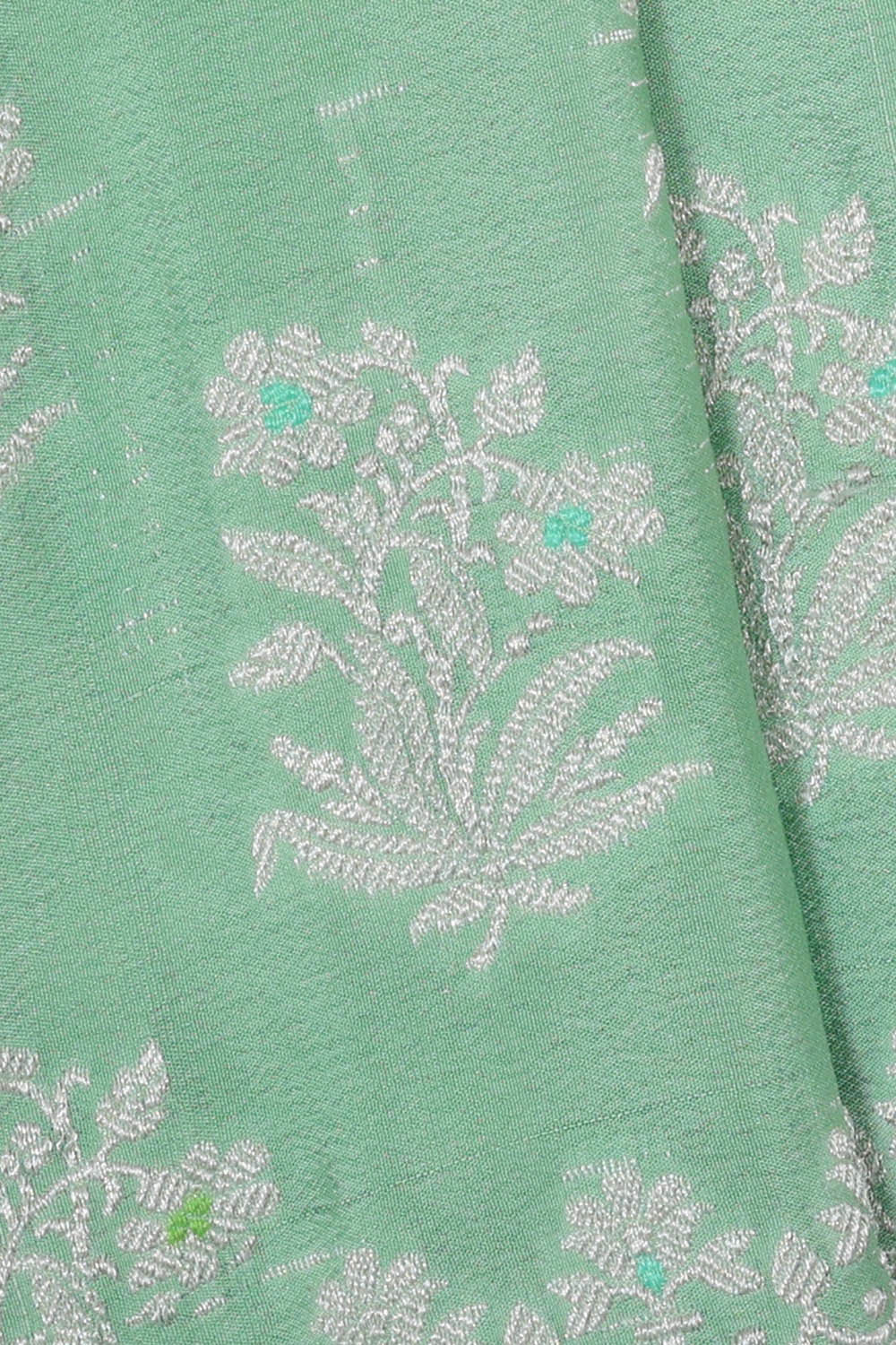 Banarasi Crepe Light Mint Green Saree