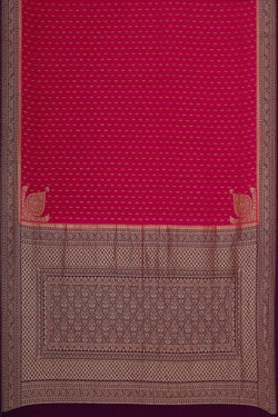 Image of Banarasi Crepe Red Saree