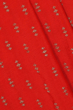 Image of Banarasi Crepe Orange Saree