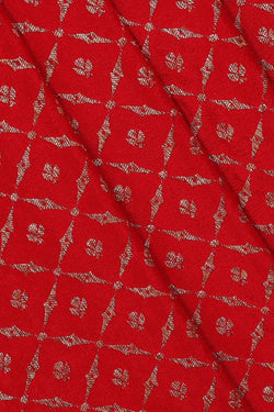 Image of Banarasi Crepe Red Saree