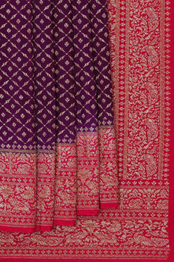 Image of Banarasi Crepe Violet Saree