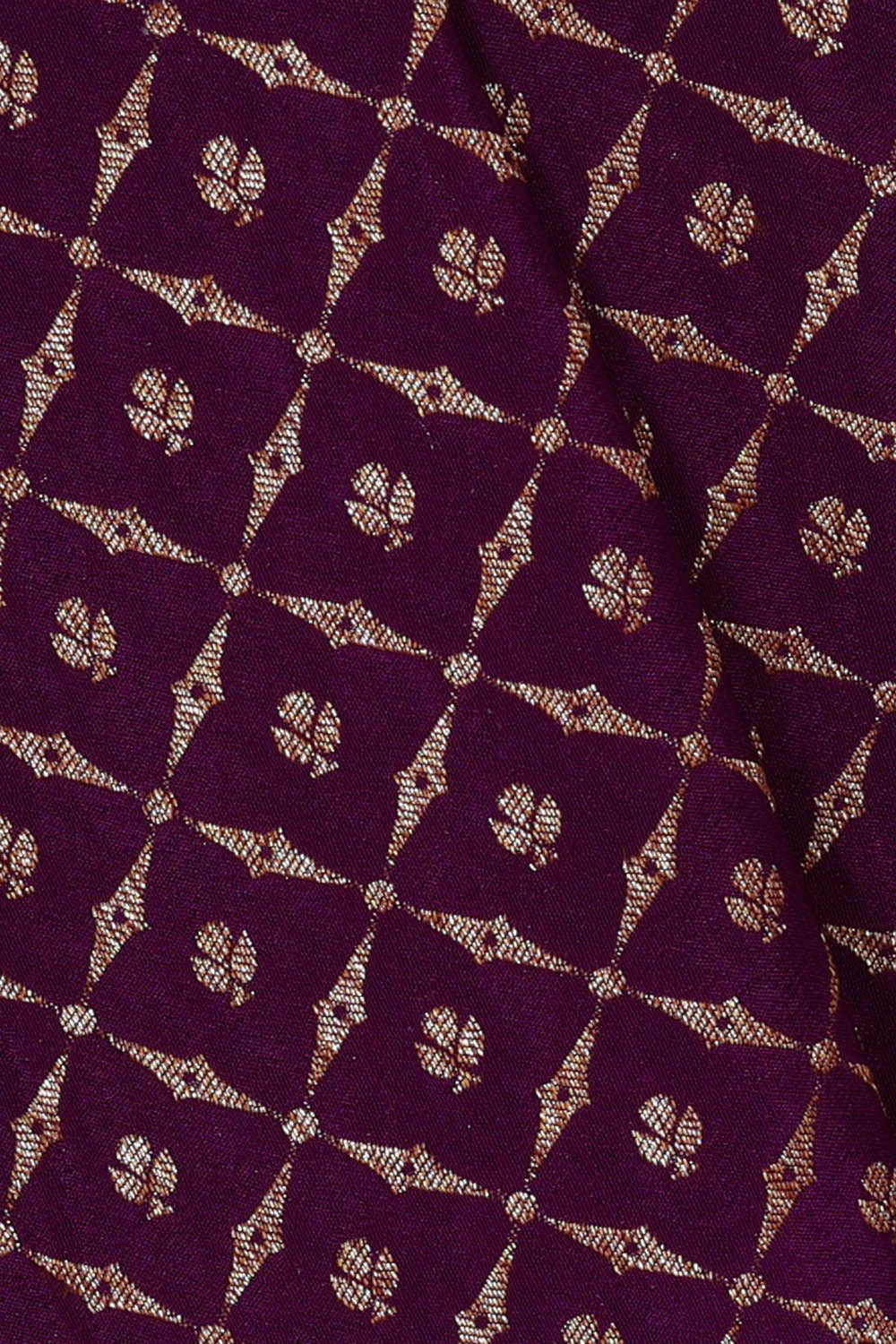 Banarasi Crepe Violet Saree