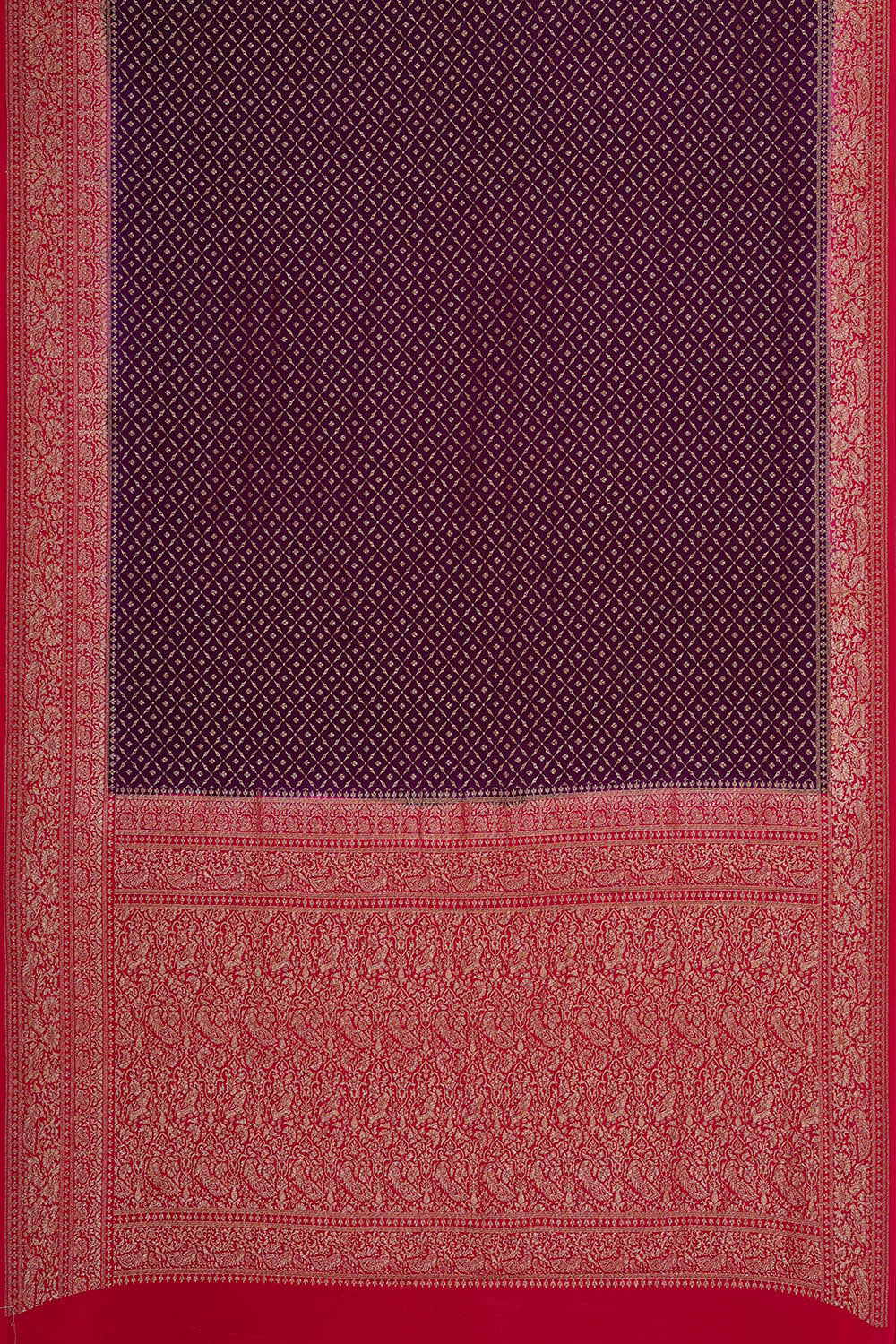 Banarasi Crepe Violet Saree