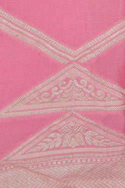 Image of Banarasi Crepe Soft Pink Saree