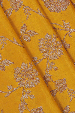 Image of Banarasi Crepe Yellow Saree