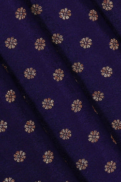 Image of Banarasi Crepe Dark Blue Saree