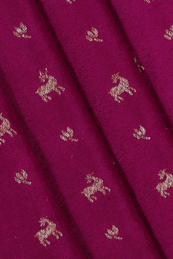 Image of Banarasi Crepe Dark Magenta Saree