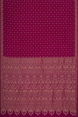 Image of Banarasi Crepe Dark Magenta Saree