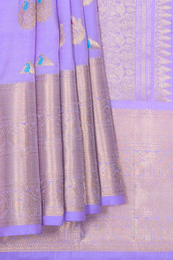 Image of Kanchipattu Lavender Brocade Saree